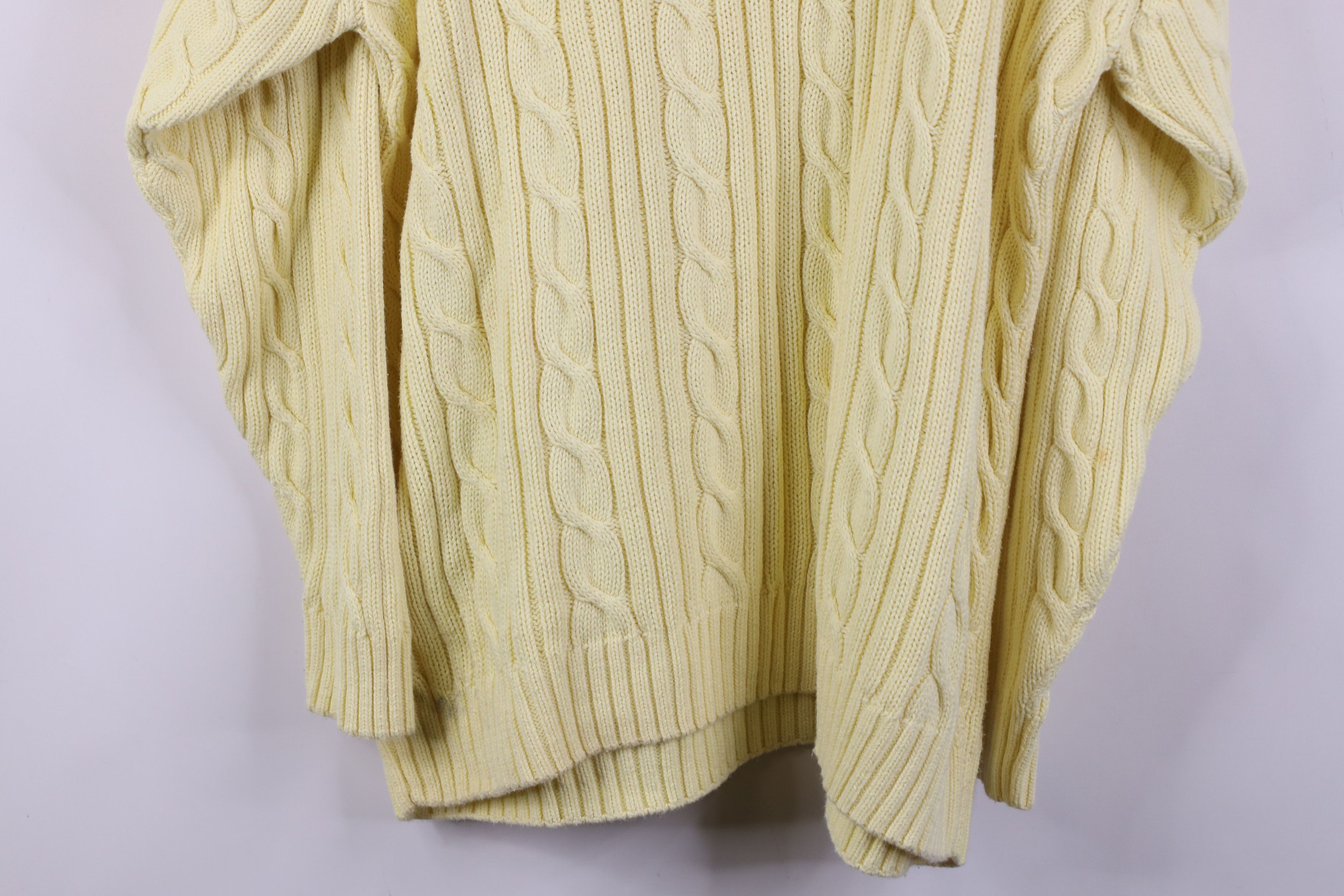 Vintage Vintage 90s Streetwear Ribbed Cable Knit Fisherman Sweater Size XXL / US 16-18 / IT 52-54 - 13 Thumbnail