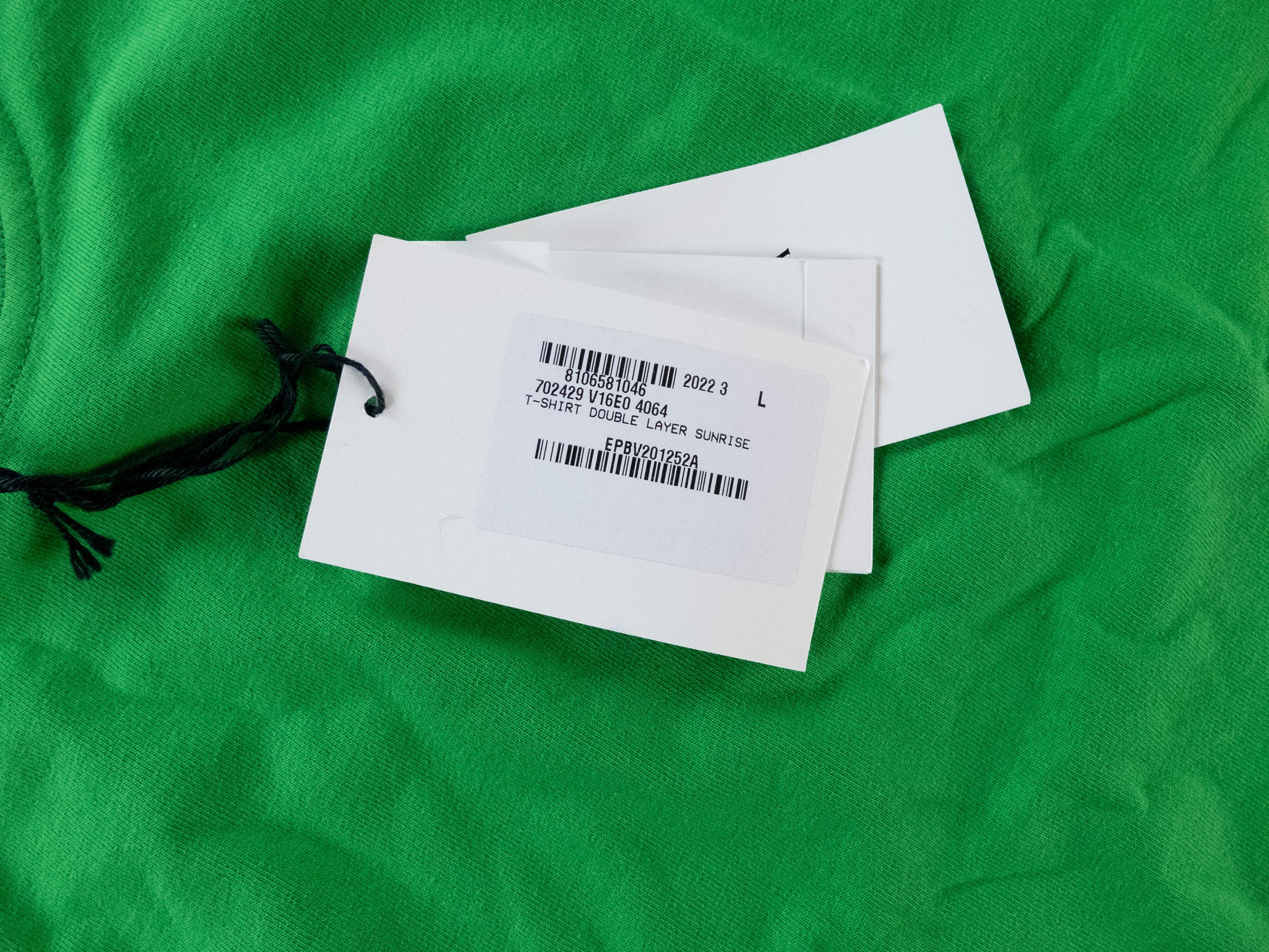 Bottega Veneta BOTTEGA VENETA parakeet green double layer t-shirt Large q Size L / US 10 / IT 46 - 6 Thumbnail
