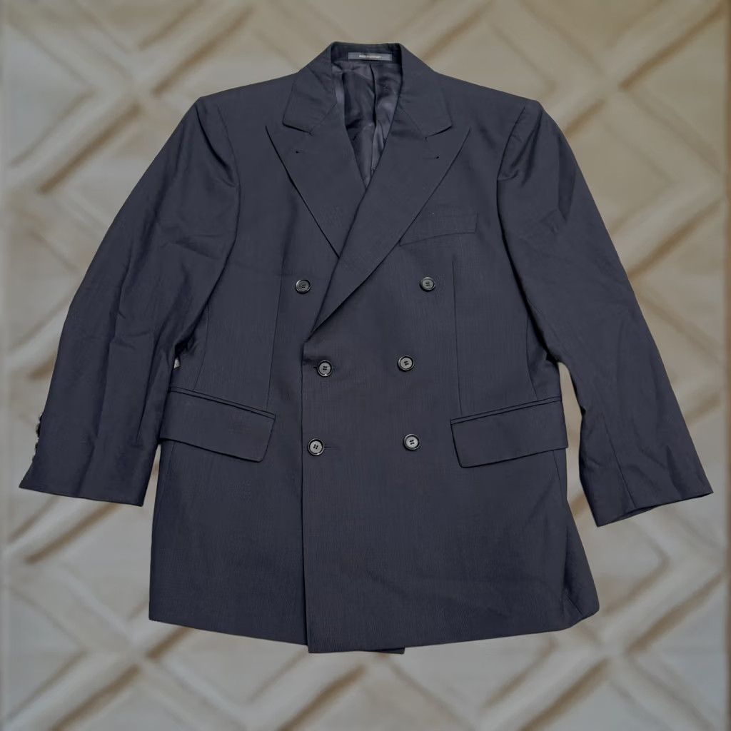 Doublet Eduard Dressier Blazer Mens 44S Navy Blue Double Breasted Virgin Wool Mientus Size 44R - 1 Thumbnail