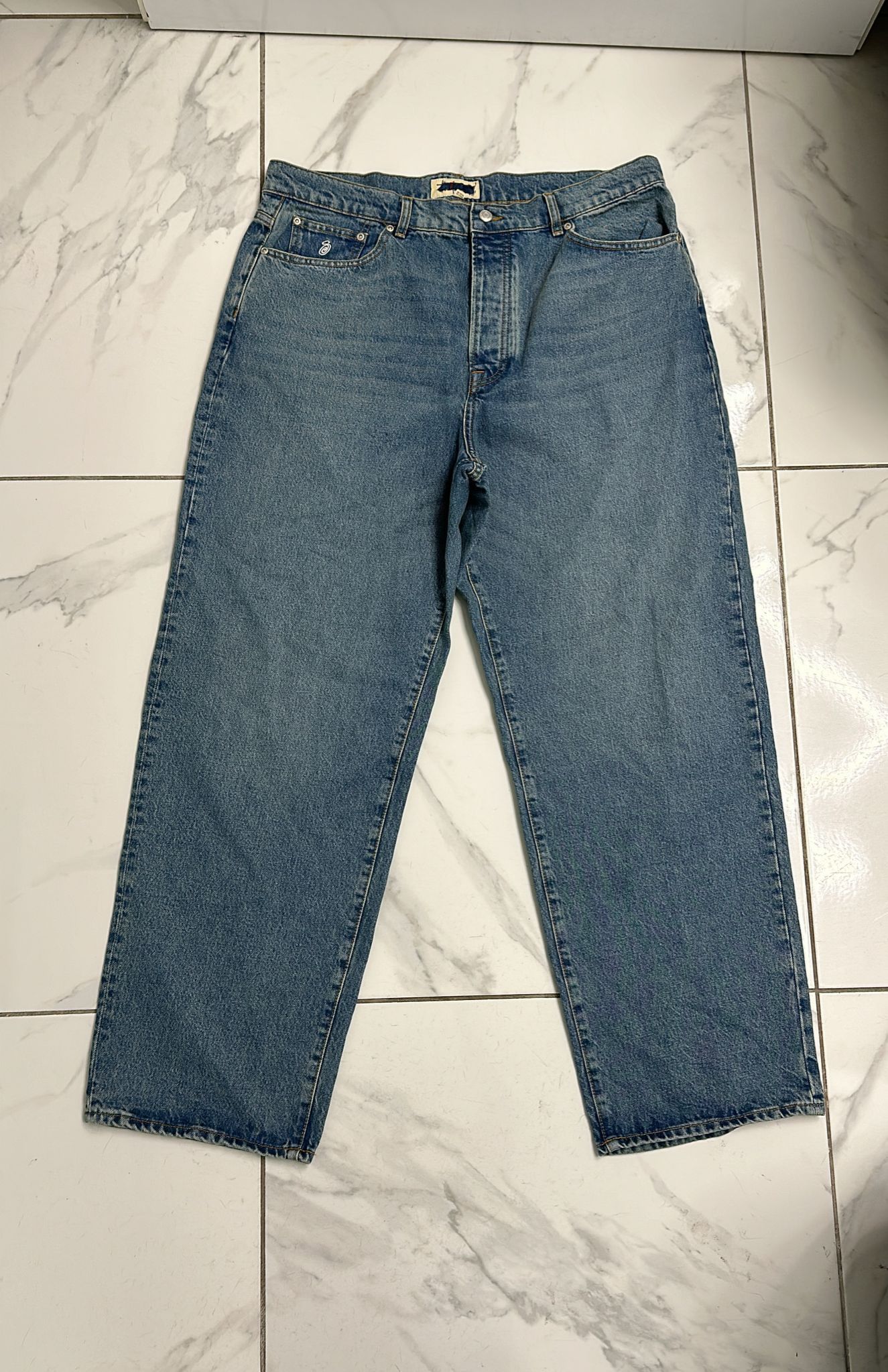 stussy big ol' jeans 36サイズ　ブルー　デニム STUSSY ステューシー BIG OL JEANS MID BLUE デニムジーパン