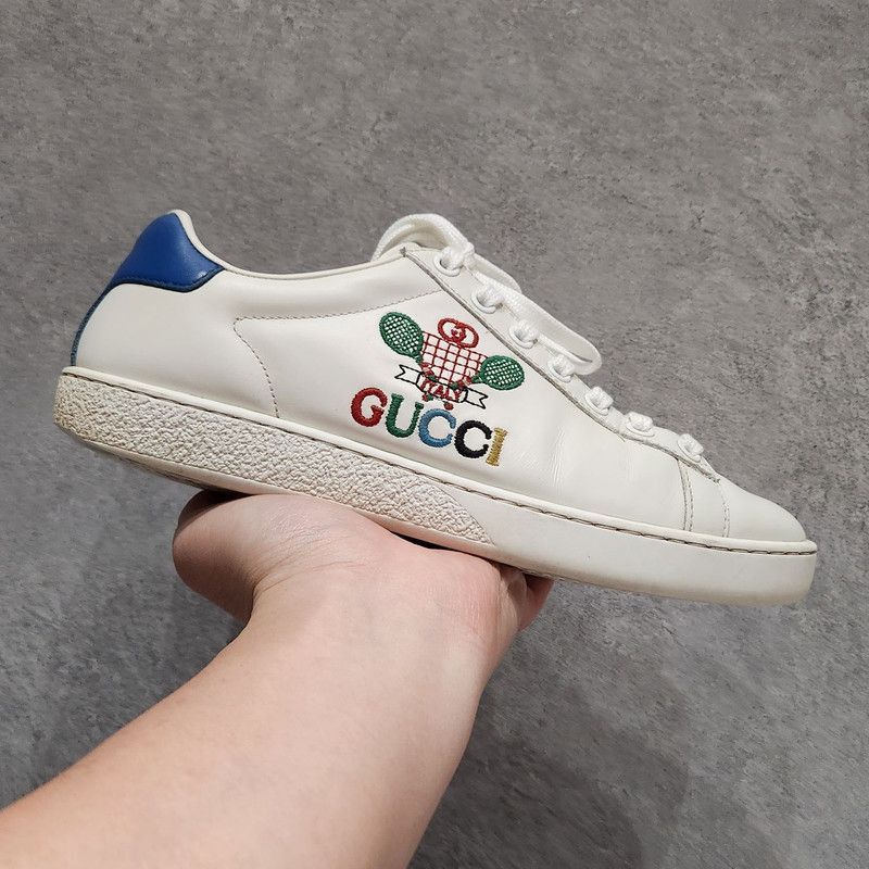 Gucci Gucci ACE Tennis White Leather Sneakers for Women - Size US 5 / IT 35 - 6 Thumbnail