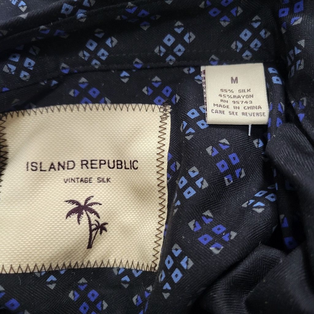 Other Island Republic Silk Rayon Blend Button-Up Short Sleeves Size US M / EU 48-50 / 2 - 5 Thumbnail