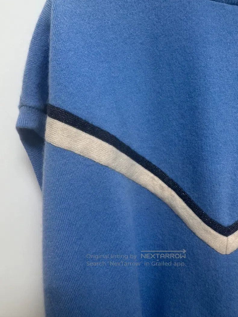 Brunello Cucinelli Brunello Cucinelli Sky Blue Cashmere Knit Top Size S / US 4 / IT 40 - 5 Thumbnail