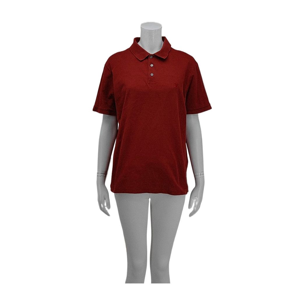 Louis Vuitton Louis Vuitton Red Polo Shirt Size L Size L / US 10 / IT 46 - 1 Thumbnail