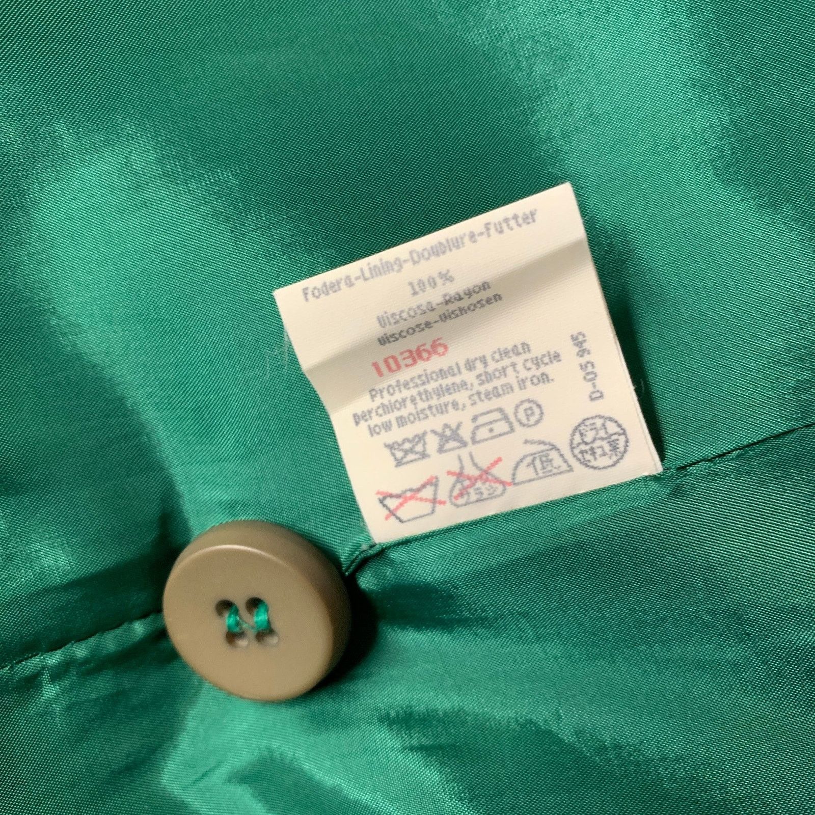 Byblos BYBLOS Size S Green Wool Blend Notch Lapel Pants Suit Size 26" / US 2 / IT 38 - 7 Thumbnail