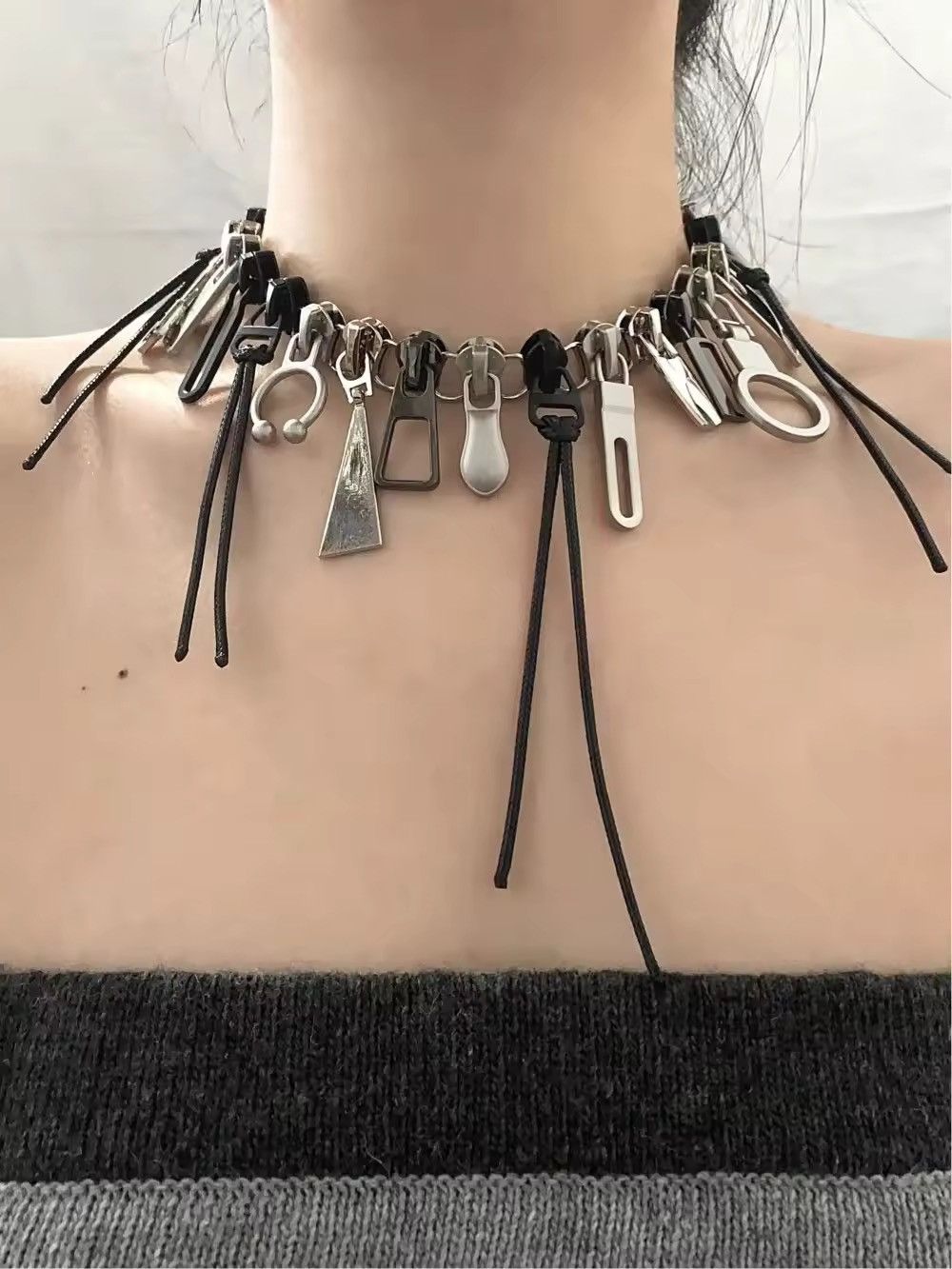 Vintage Vintage Cyber Punk Zipper Necklace Size ONE SIZE - 1 Thumbnail