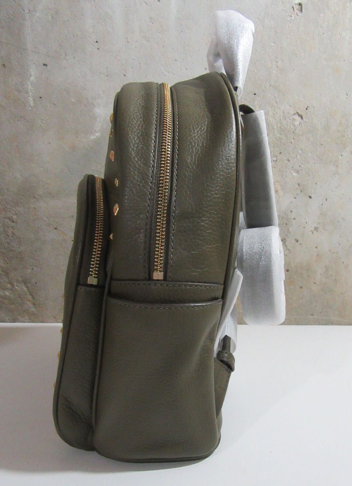 Michael Kors Michael Kors Abbey Leather Medium Studded Backpack Olive NEW Size ONE SIZE - 7 Thumbnail