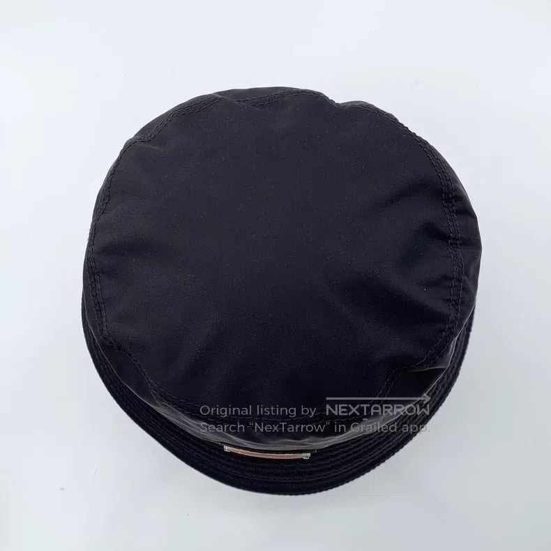 Prada Prada SizeM Black triangle nylon fisherman's hat Size ONE SIZE - 5 Thumbnail