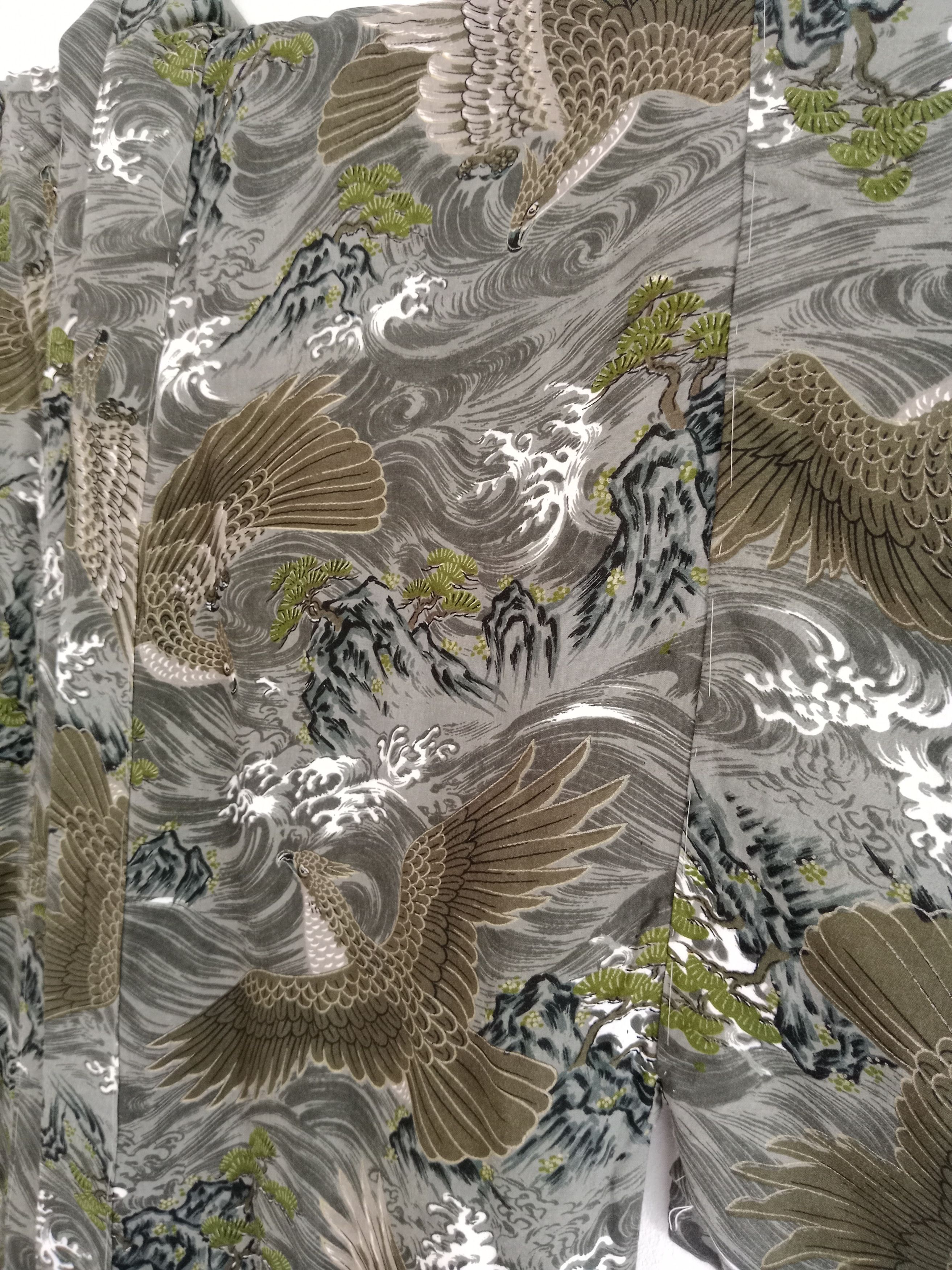 Japanese Brand Vintage Yukata Kimonos Eagle Motif Japanese Traditional Size US L / EU 52-54 / 3 - 8 Thumbnail