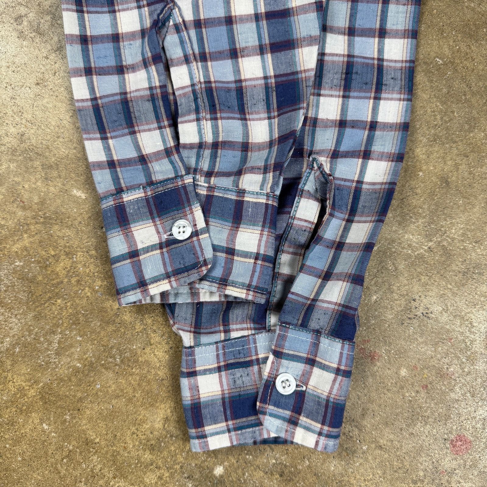 Levi's Vintage 70s Levi’s White Tab Plaid Shirt Men’s Medium USA Size US M / EU 48-50 / 2 - 5 Thumbnail