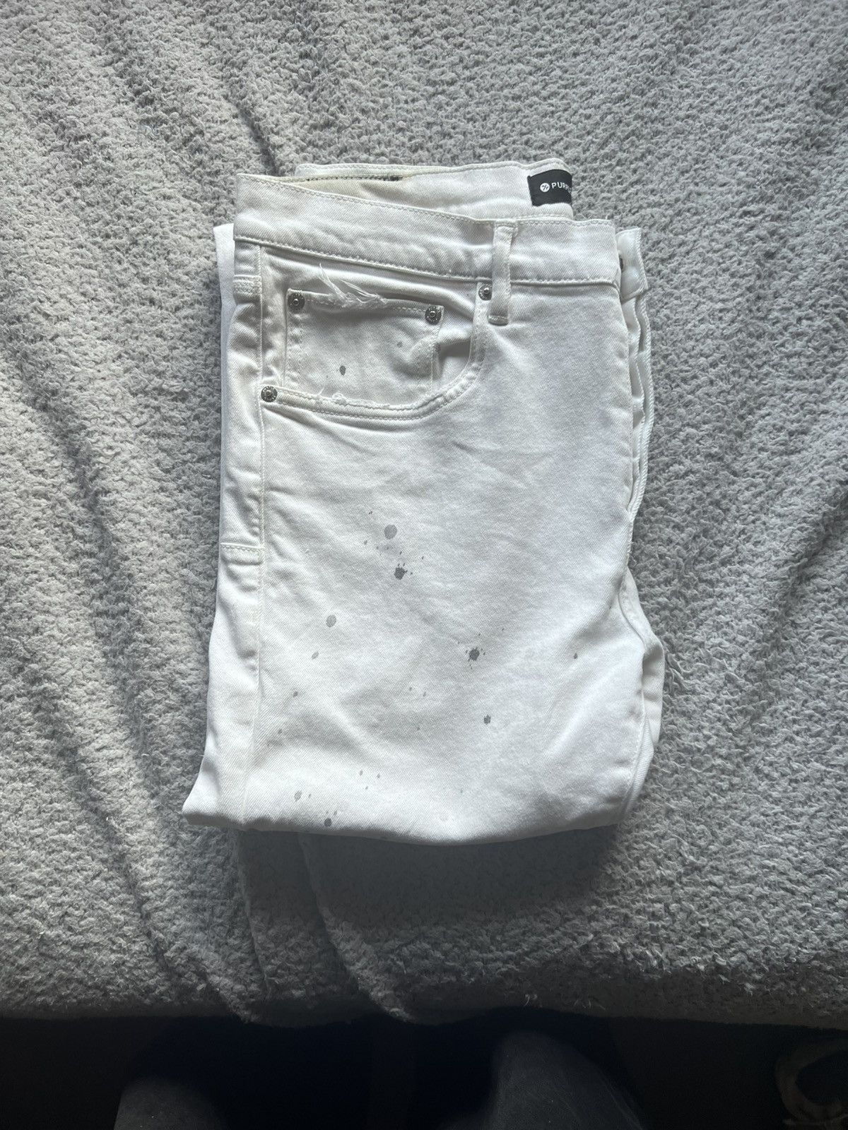 Purple Brand Purple jeans paint splatter white jeans Size US 34 / EU 50 - 2 Thumbnail