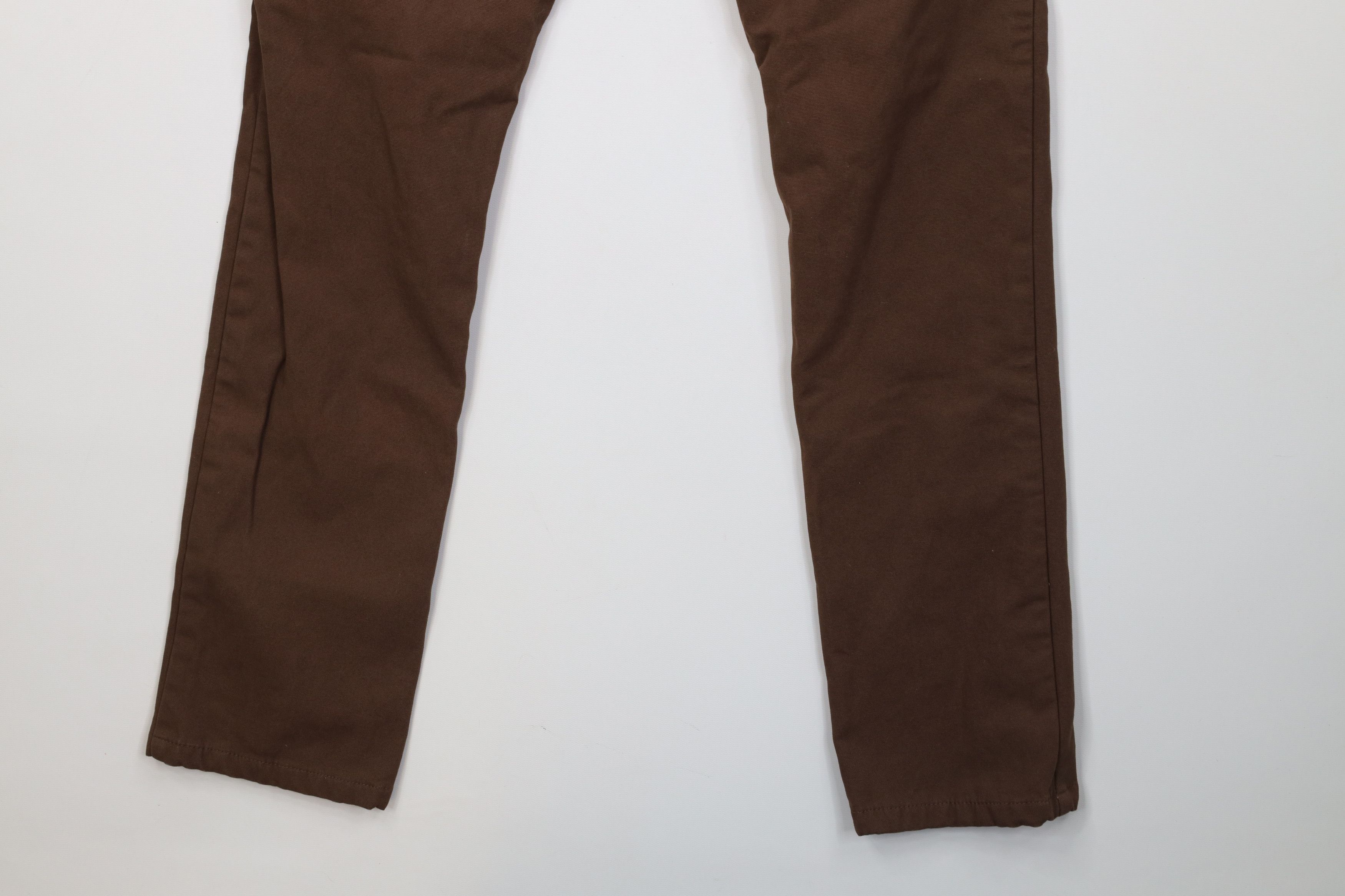 Vintage Jetty Mariner Flannel Lined Skinny Leg Canvas Pants Brown Size US 30 / EU 46 - 15 Thumbnail