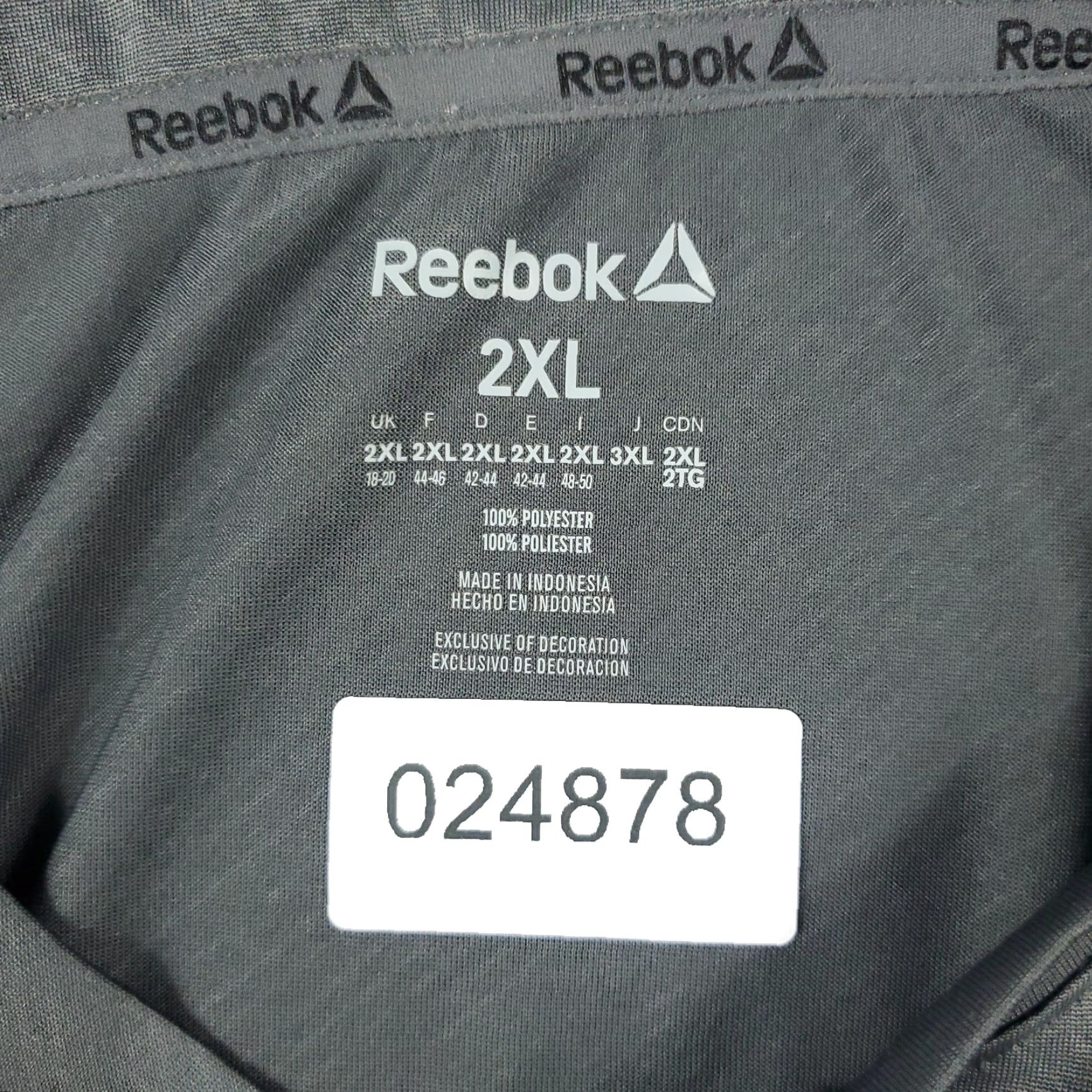 Reebok REEBOK T-Shirt Men’s 2XL Gray Casual Short Sleeve Regular Fit Sports Logo Size US XXL / EU 58 / 5 - 7 Thumbnail