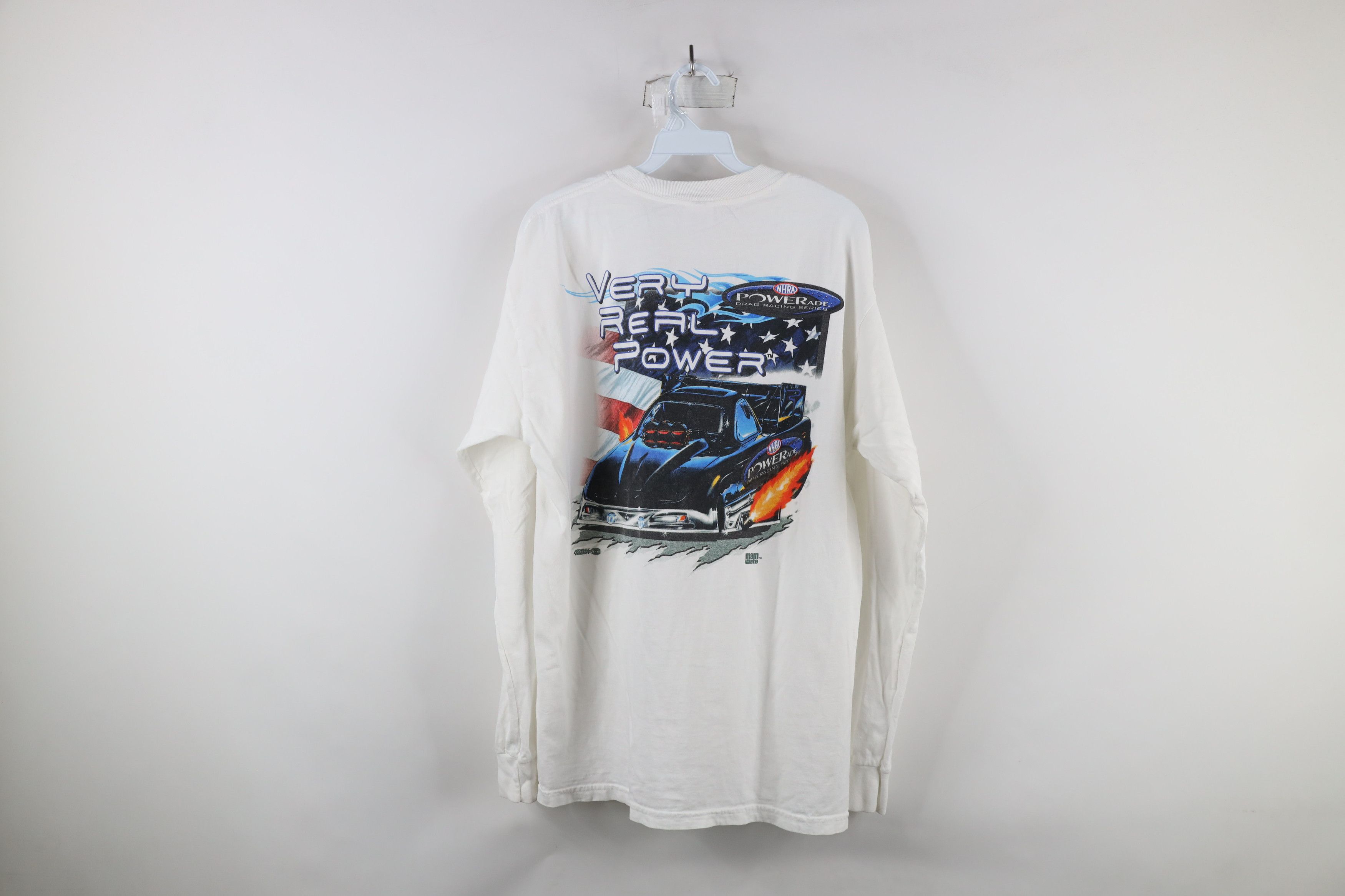 Vintage Vintage Y2K Powerade Fire Flames Racing Long Sleeve T-Shirt Size US L / EU 52-54 / 3 - 11 Thumbnail