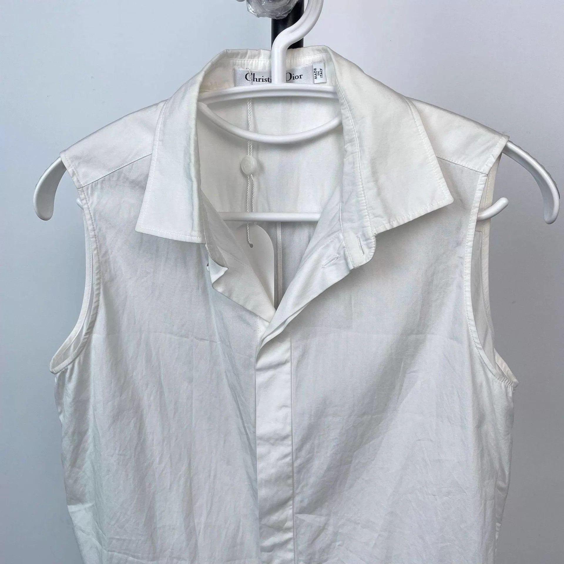 Dior DIOR solid logo square neck sleeveless shirt Size XS / US 0-2 / IT 36-38 - 2 Thumbnail