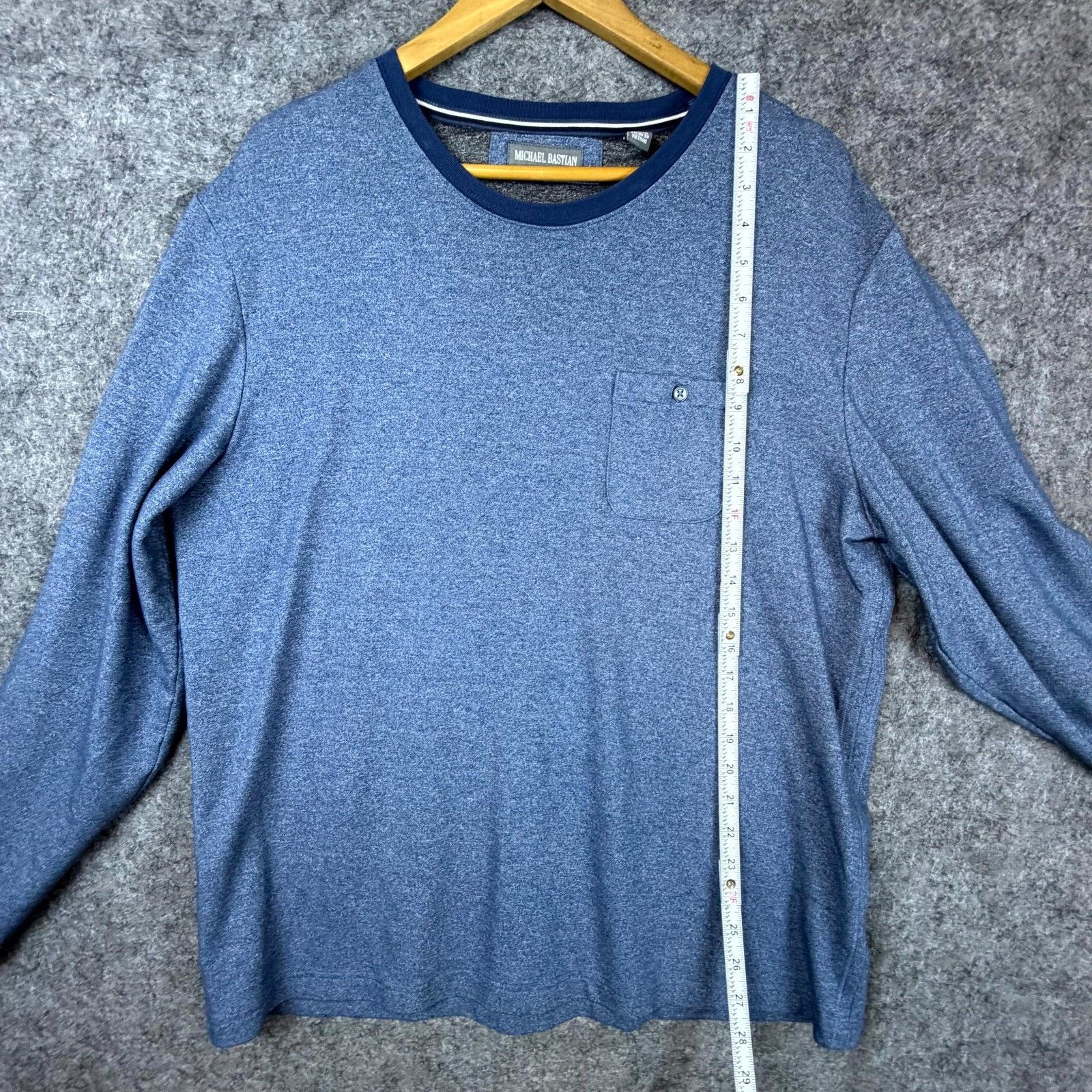 Michael Bastian Michael Bastian Shirt Mens XL Heather Blue Rayon Stretch Size US XL / EU 56 / 4 - 6 Thumbnail