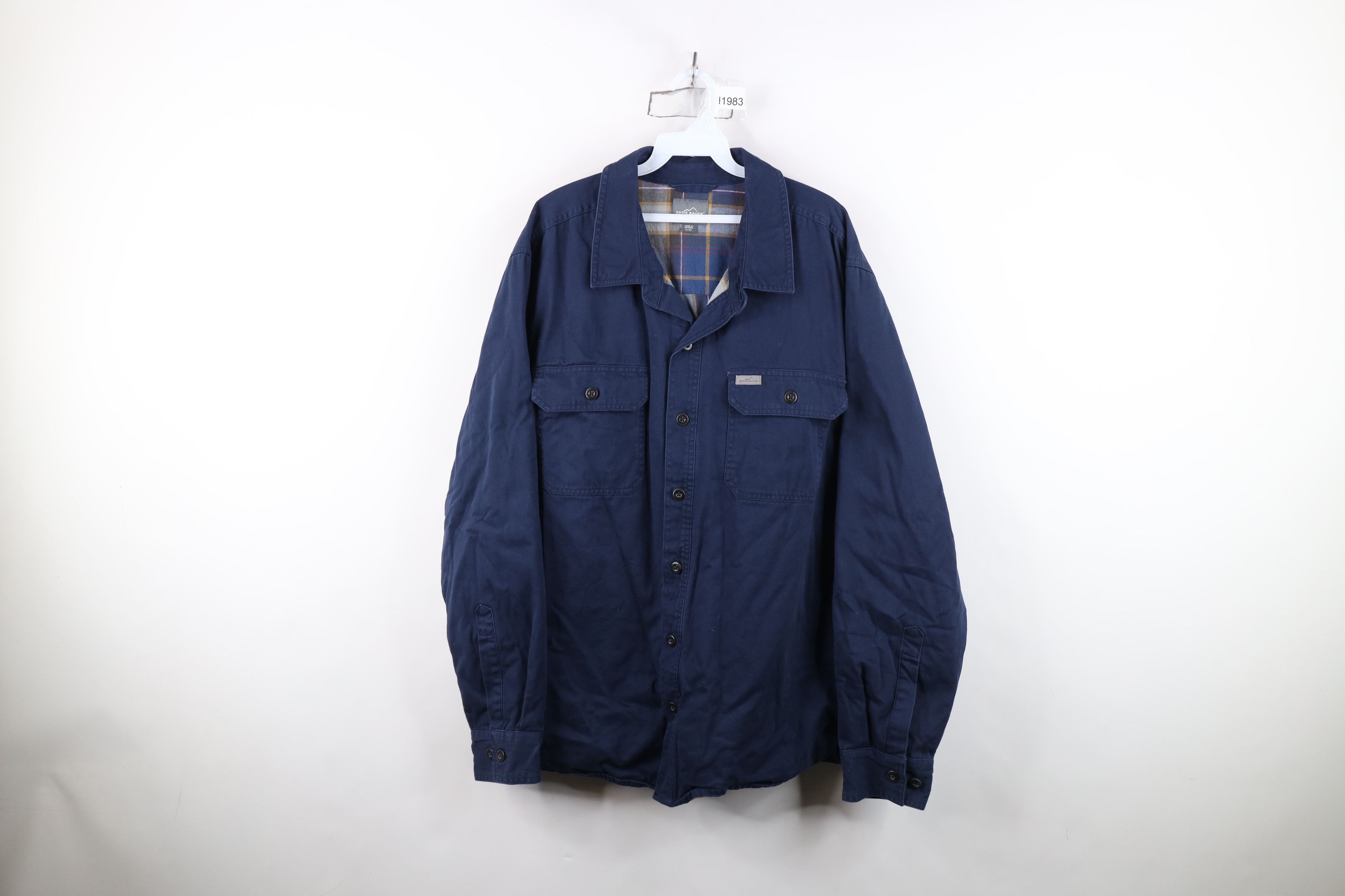 Eddie Bauer Vintage Y2K Eddie Bauer Lined Button Shirt Jacket Jac Shirt Size US XL / EU 56 / 4 - 1 Thumbnail