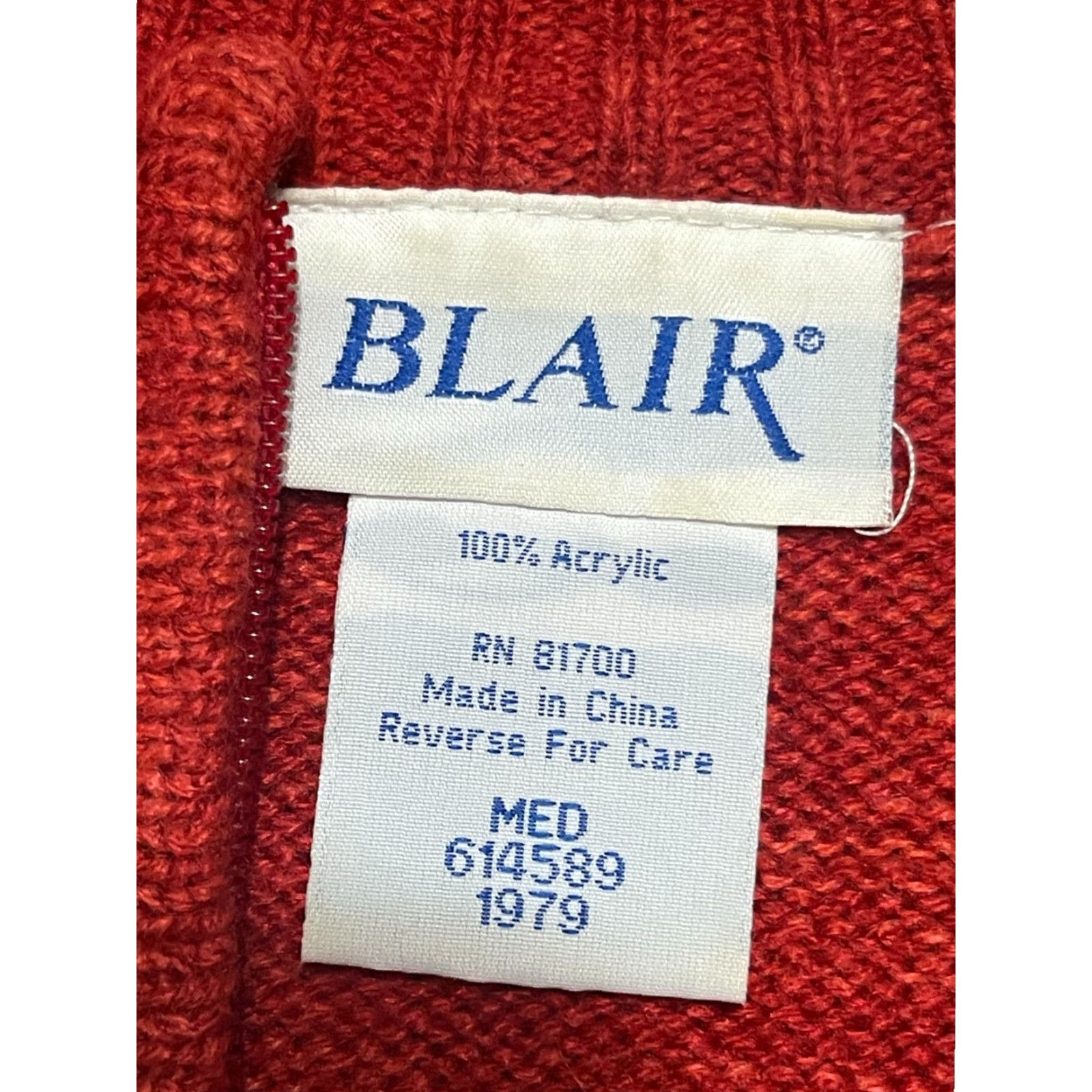 Blair Blair Sweater Vest, Women's Size M, Red, Full Zip, Sleeveless, Vest, Red, 90s? Size M / US 6-8 / IT 42-44 - 5 Thumbnail