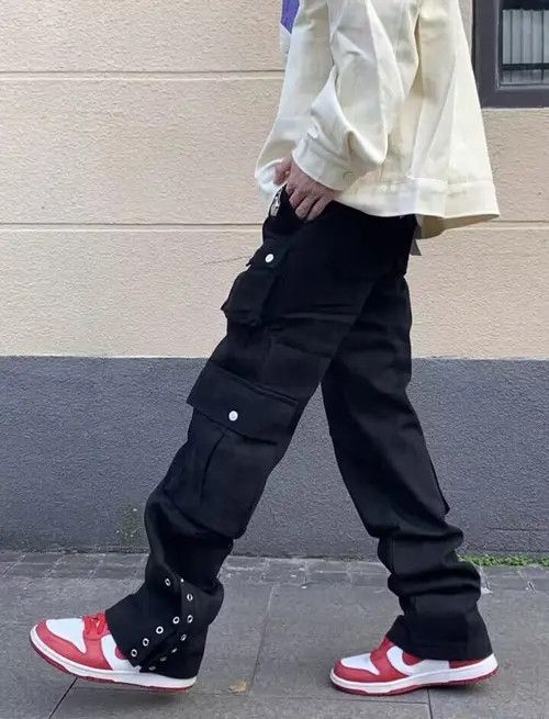 VIBE Vintage washed rare rivet multi-pocket cargo trousers Size US 30 / EU 46 - 4 Thumbnail
