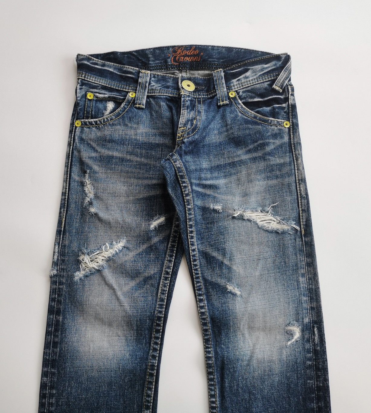 Japanese Brand Bootcut Rodeo Crown Japan Distressed Jeans Size US 30 / EU 46 - 3 Thumbnail