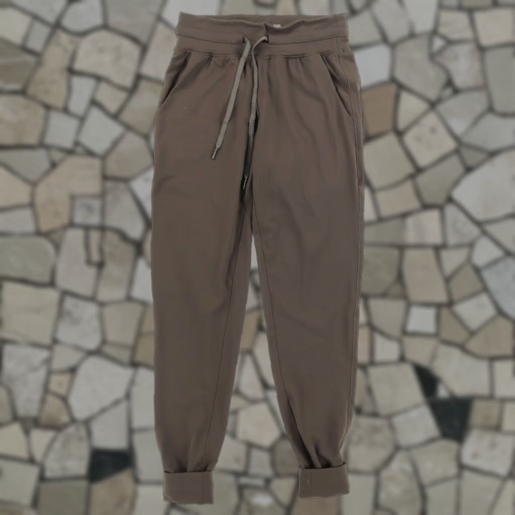 Vintage Zyia High Stretch Cuffed Nylon Woven Jogger Pants Brown Women's M Size 32" / US 10 / IT 46 - 1 Thumbnail