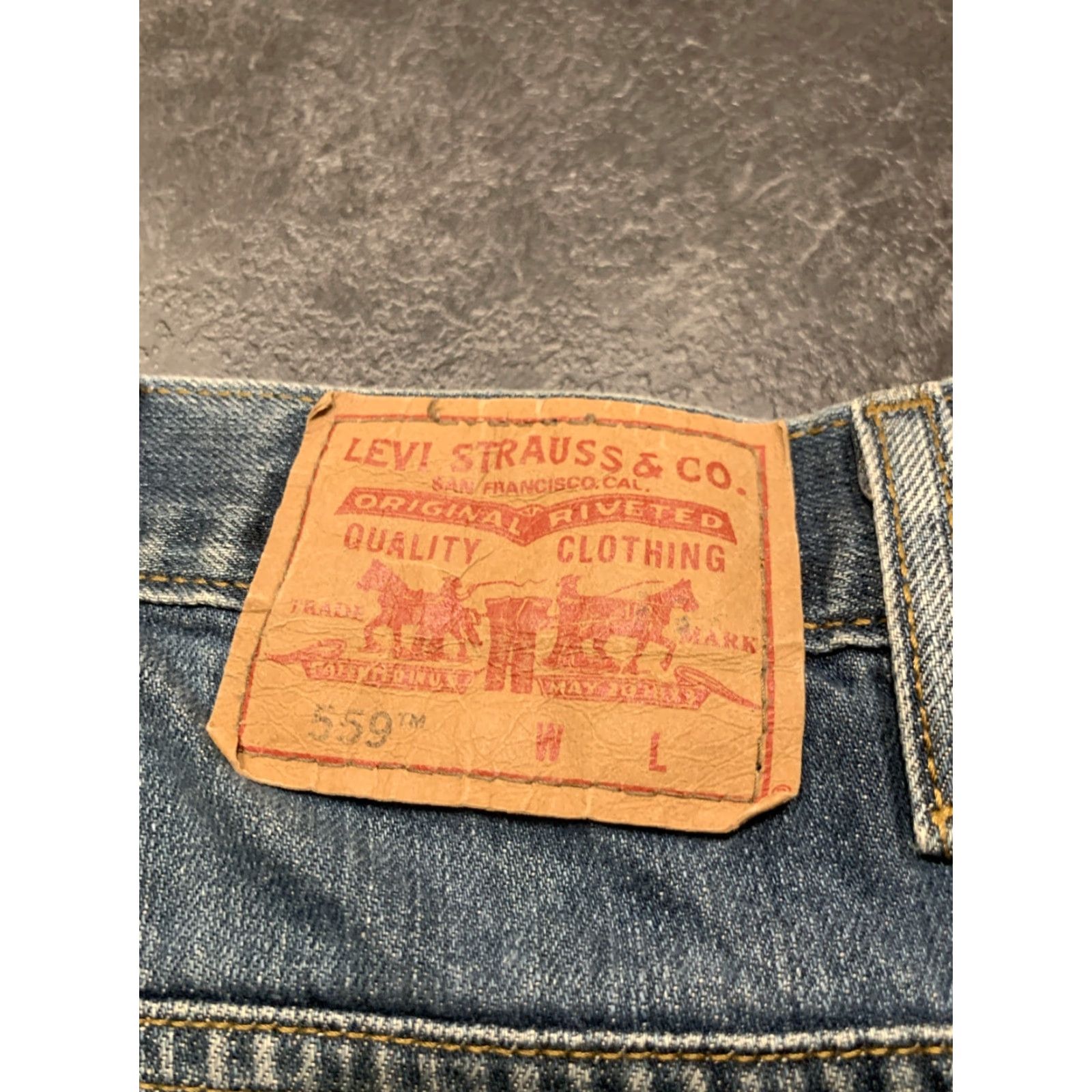 Levi's Levi's 559 Relaxed Straight Jeans Mens 44x30 Blue Dark Wash Denim Size US 44 / EU 60 - 4 Thumbnail