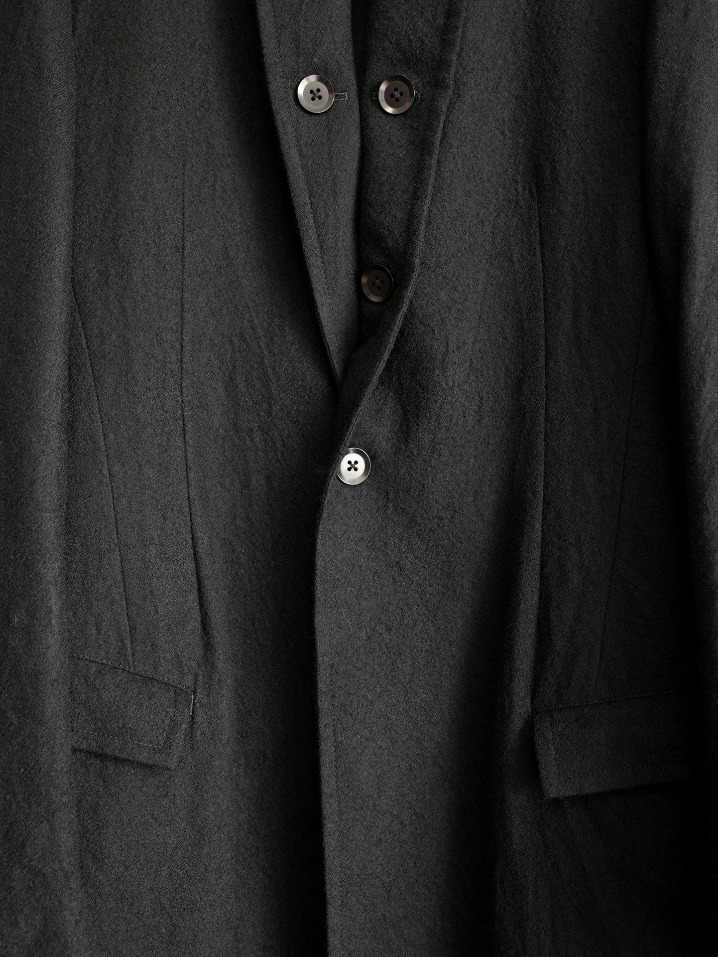 Yohji Yamamoto Yohji Yamamoto 10AW Double-Breasted Wool Coat Black Size US M / EU 48-50 / 2 - 7 Thumbnail