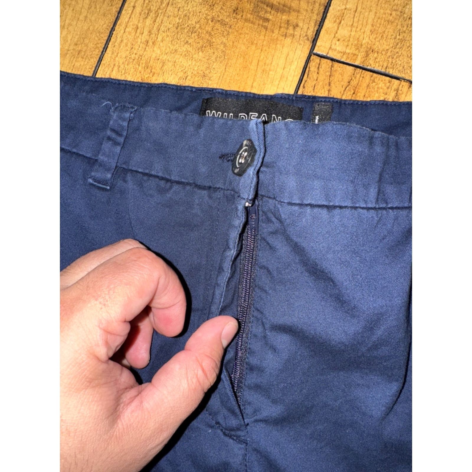 Vintage Wolfgang Women’s Chino Pants 34x30 Navy Blue Cotton Casual Trousers Regular 34 Inseam 30” Men’s? Size 24" / US 00 / IT 34 - 5 Thumbnail