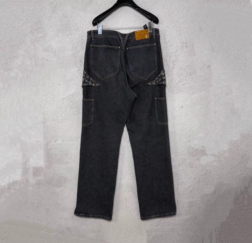 Louis Vuitton LV Monogram Paneled Half Print Jeans NWT 32 Size US 32 / EU 48 - 2 Thumbnail