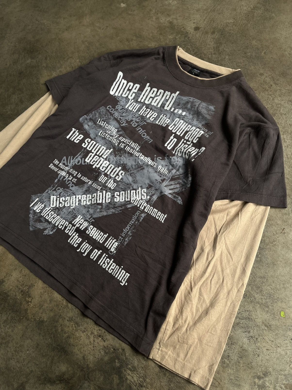 If Six Was Nine 2000s JAPANESE COLLINS POEM DOUBLE LAYER GOTHIC PUNK STYLE Size US L / EU 52-54 / 3 - 2 Thumbnail