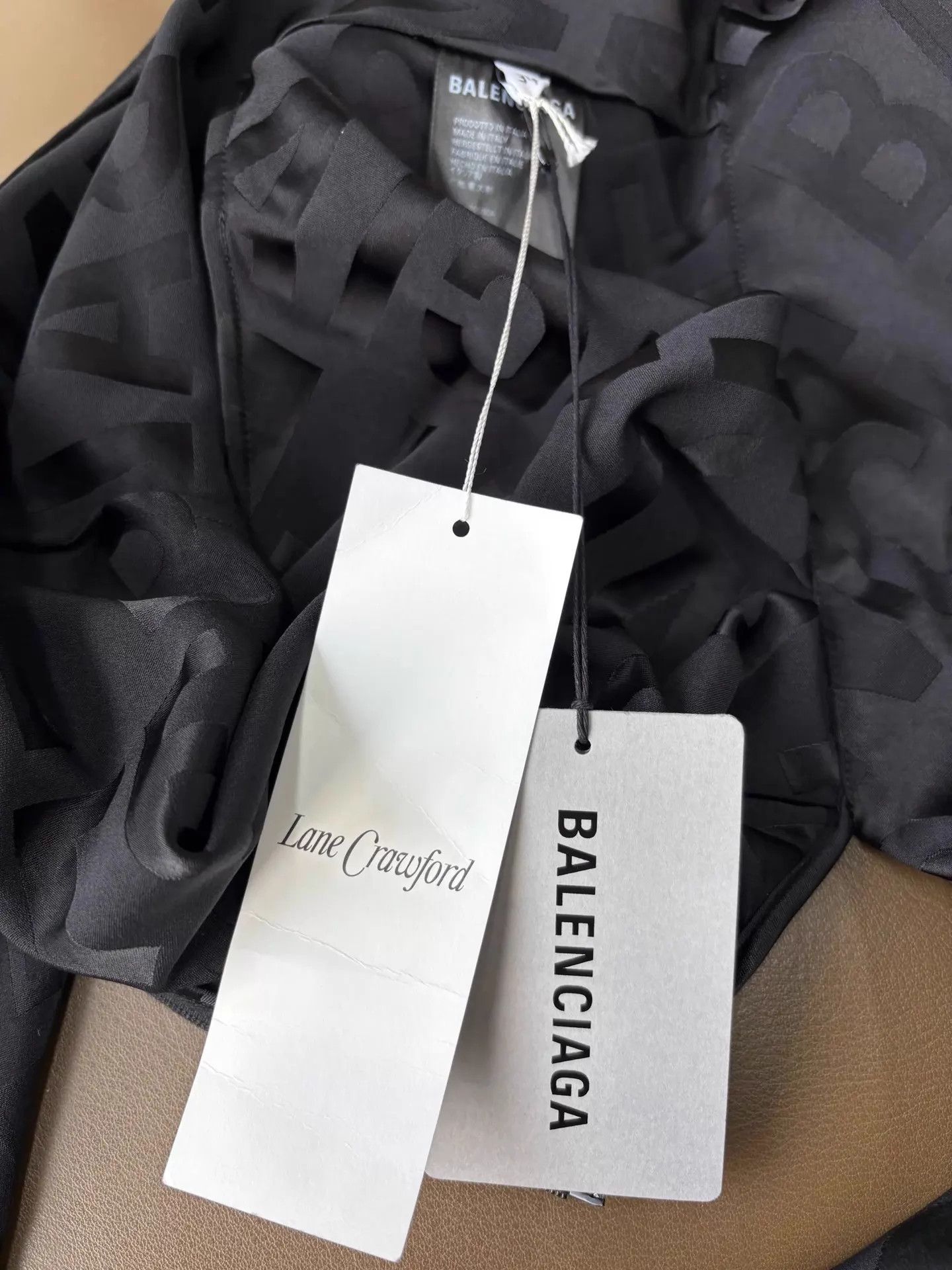 Balenciaga Balenciaga Black Logo All Over Shirt Jacket 34 Size XXS / US 00 / IT 34 - 4 Thumbnail