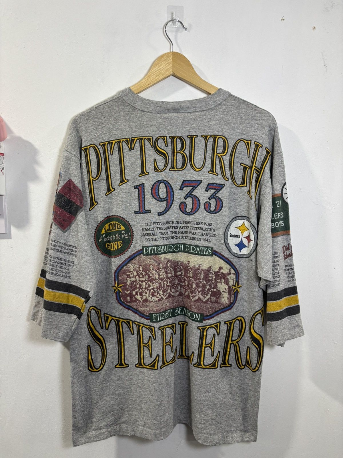 NFL × Vintage Vintage 90’s Pittsburgh Steelers Raglan Shirt Size US L / EU 52-54 / 3 - 2 Thumbnail