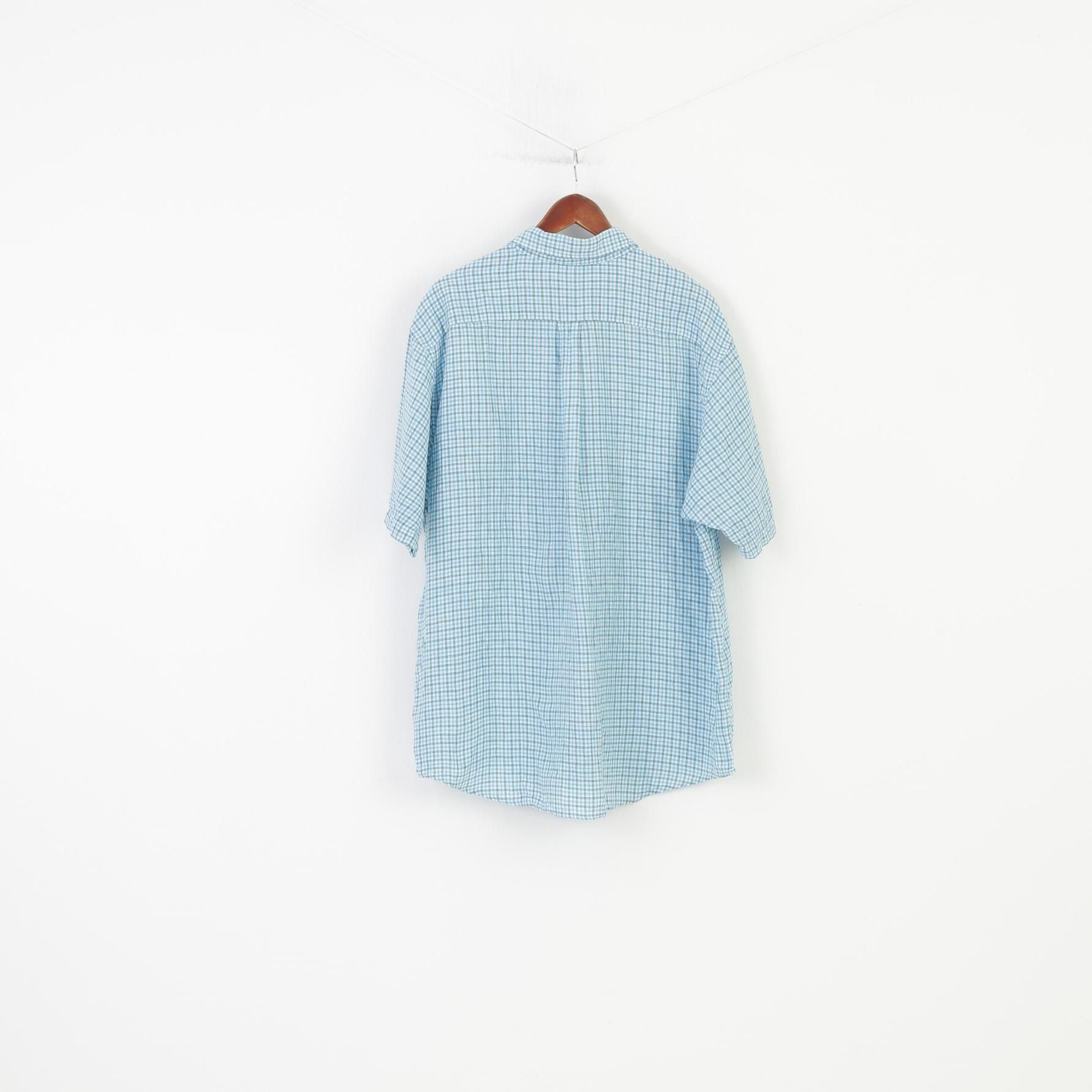 Brooks Brothers Brooks Brothers Men XL Casual Shirt Blue Linen 10518 Size US XL / EU 56 / 4 - 6 Thumbnail
