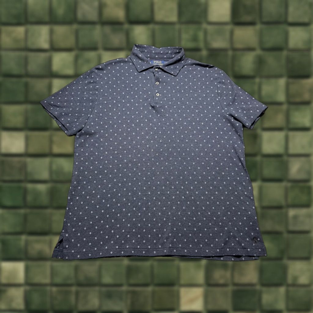 Polo Ralph Lauren **Polo Ralph Lauren Mens Large Geometric Print Blue Shirt** User: **Polo Ralph Lauren Mens Large Geometric Blue Shirt** Size US L / EU 52-54 / 3 - 1 Thumbnail