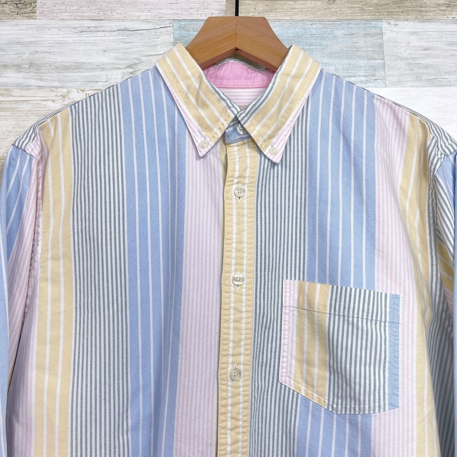 Brooks Brothers Brooks Brothers Red Fleece Striped Oxford Shirt VTG Mens XL Size US XL / EU 56 / 4 - 2 Thumbnail