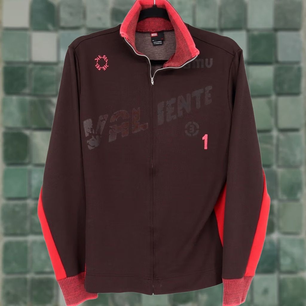 Diesel VINTAGE DIESEL Track Jacket Men's Brown Red L 'Valiente' Athletic Full Zip Size US L / EU 52-54 / 3 - 1 Thumbnail