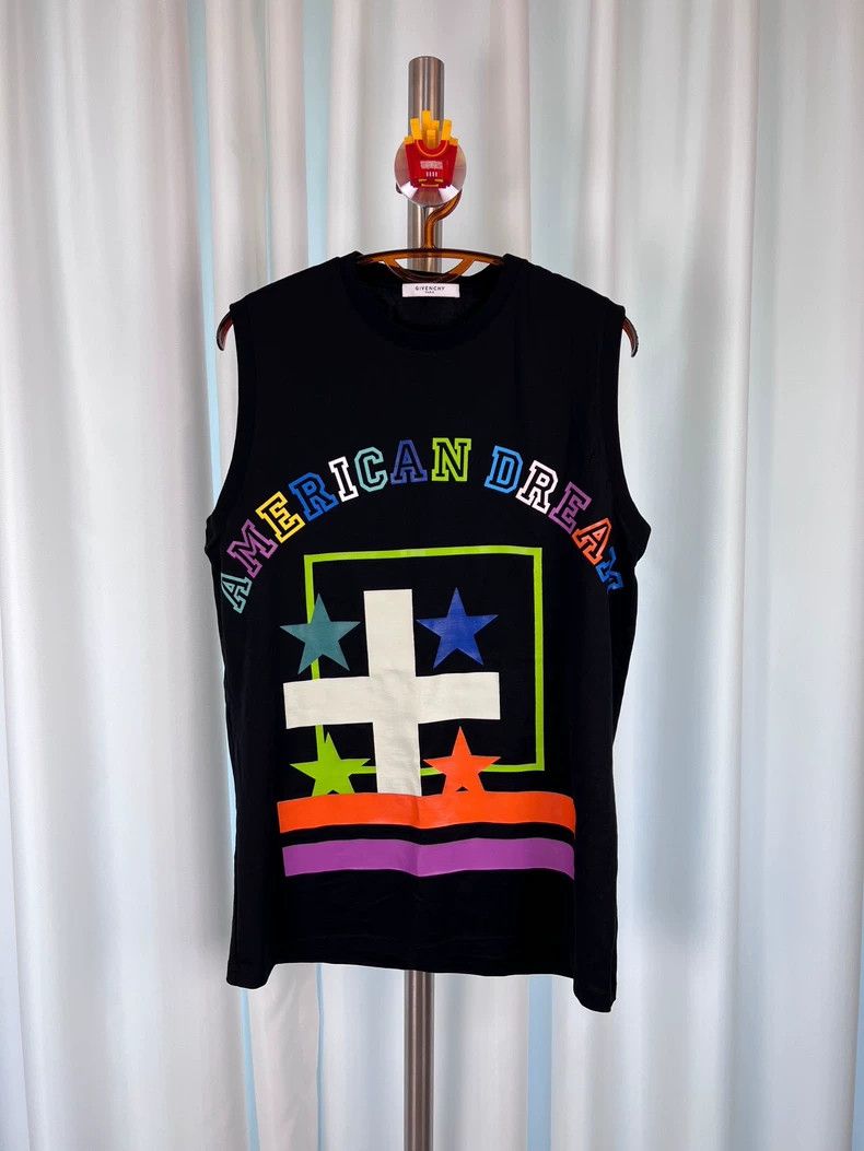 Givenchy Givenchy American Dream Pattern Black Sleeveless T-Shirt V Size US S / EU 44-46 / 1 - 1 Thumbnail