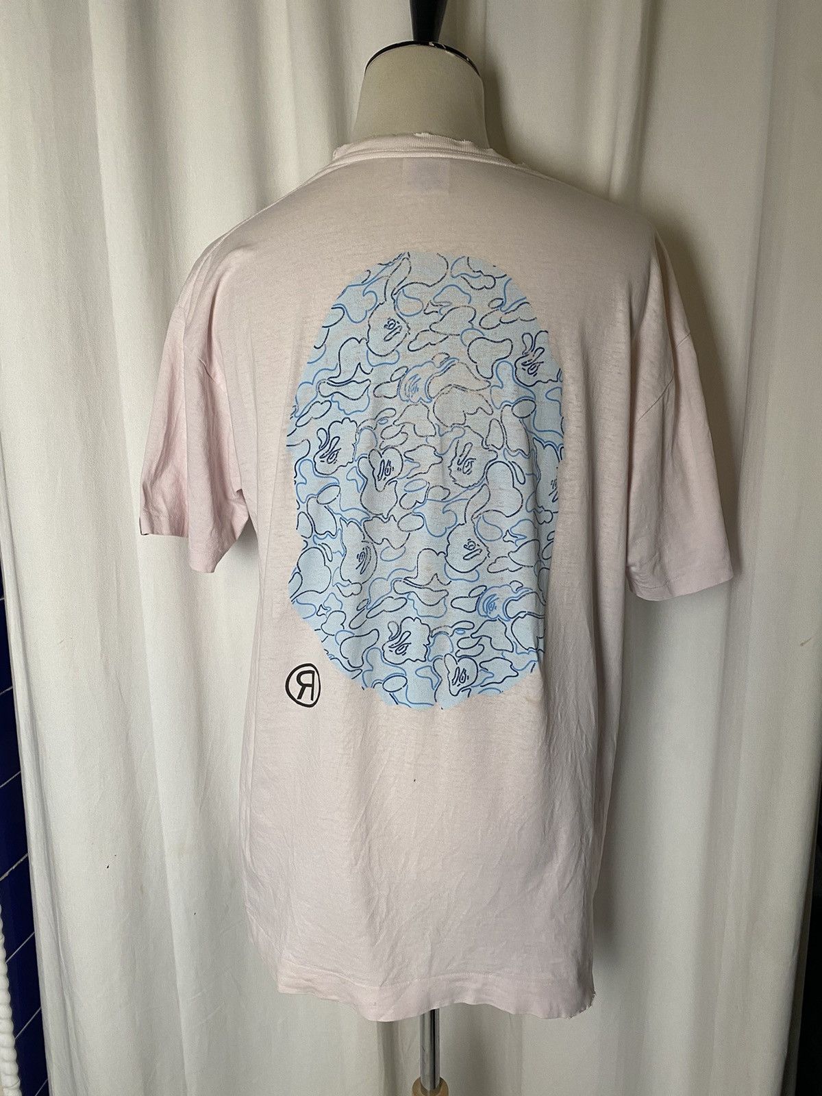 Bape A Bathing Ape Bape XL T-Shirt Baby Blue Camo Ape Head Size US XL / EU 56 / 4 - 2 Thumbnail