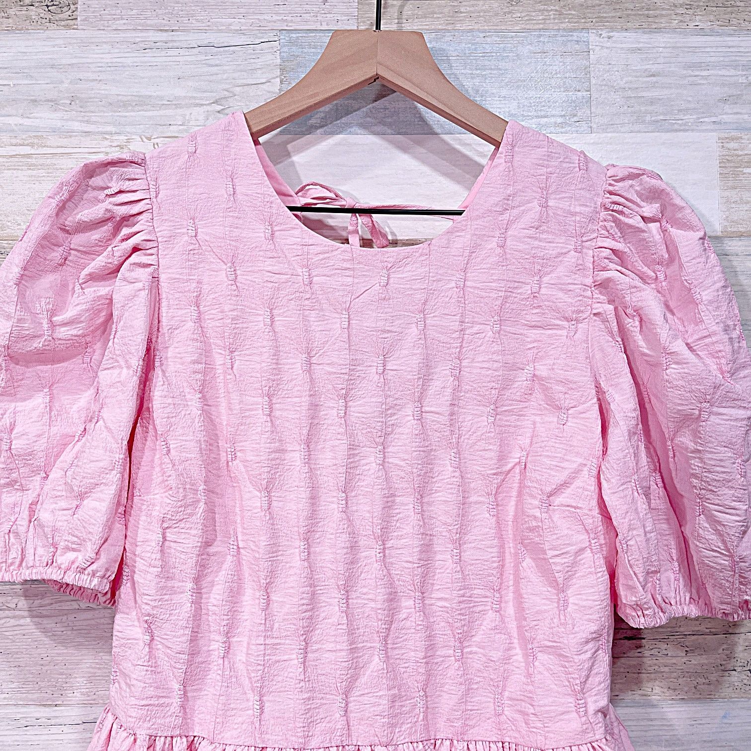 Other English Factory Textured Balloon Sleeve Dress Womens Large Size L / US 10 / IT 46 - 4 Thumbnail