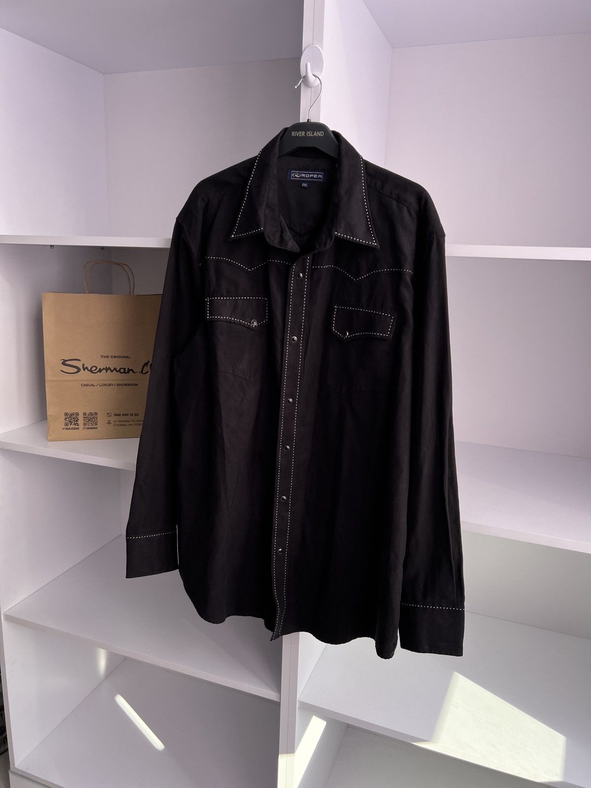 Roper × Vintage Vintage Roper Black Button Up Shirt Size US XXL / EU 58 / 5 - 6 Thumbnail