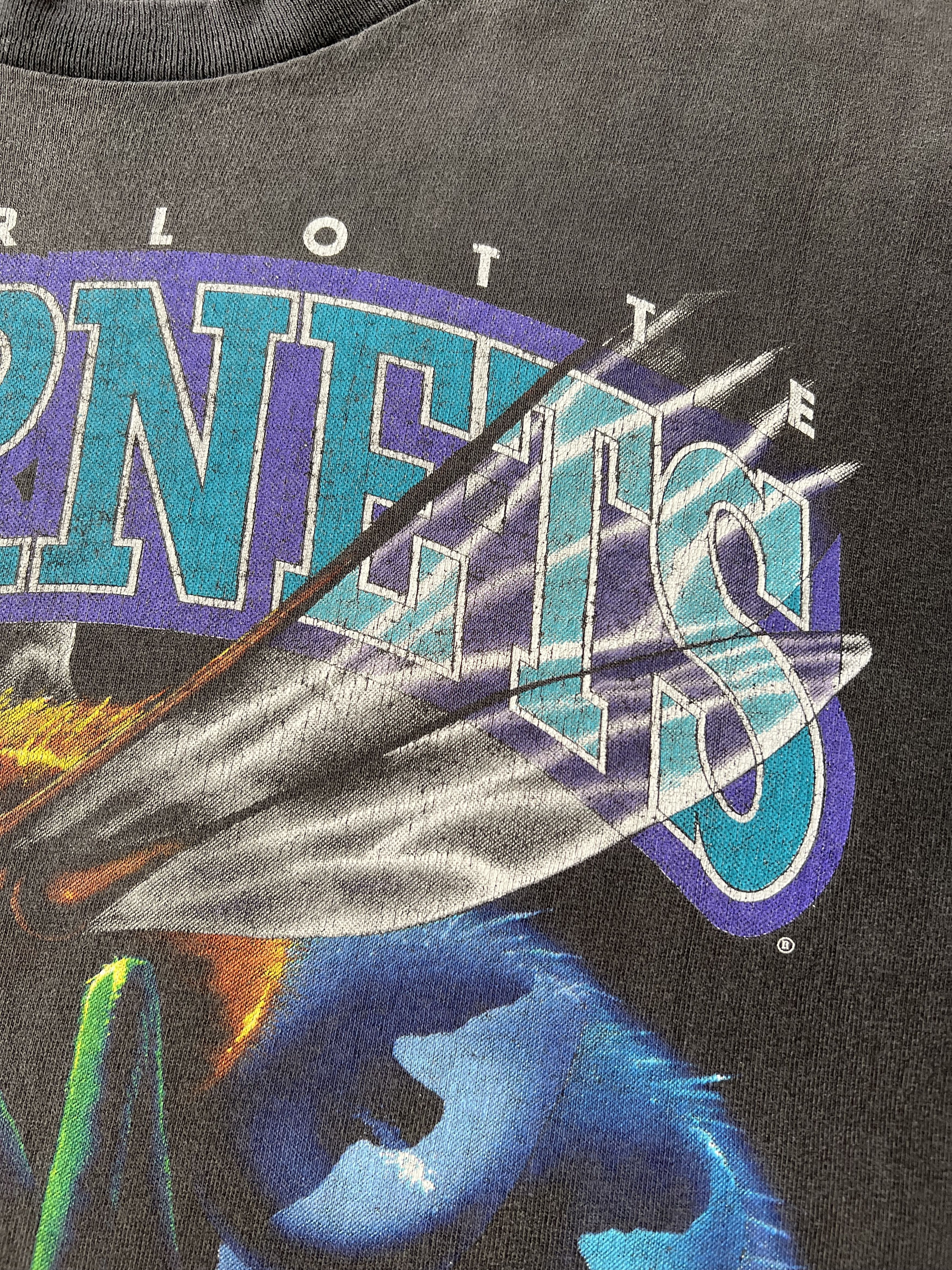 NBA Vintage 90s Charlotte Hornets NBA Salem Sportswear T-shirt Size US S / EU 44-46 / 1 - 7 Thumbnail