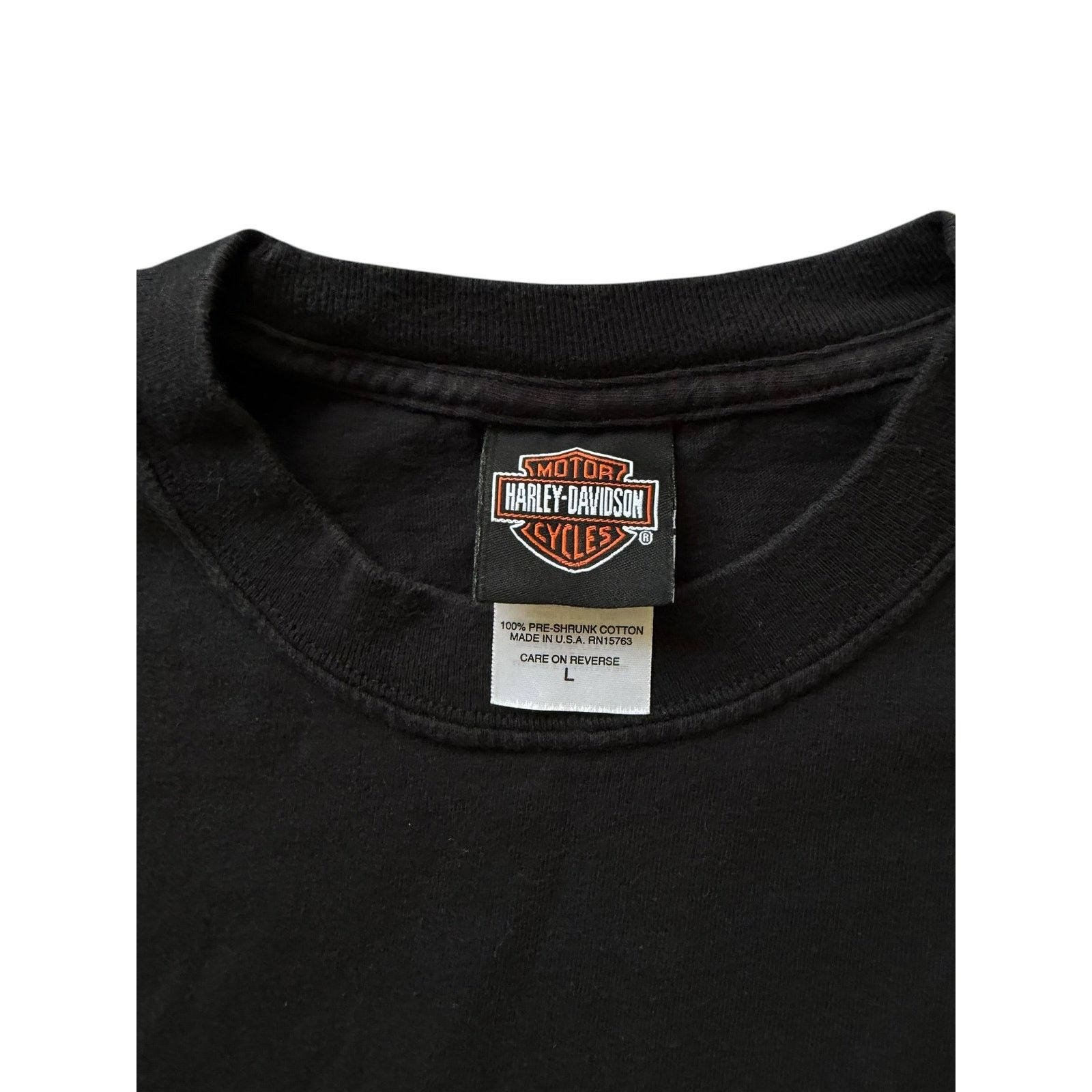 Harley Davidson Vintage Y2K Harley Davidson Pocket Flames Long Sleeve Size US L / EU 52-54 / 3 - 3 Thumbnail