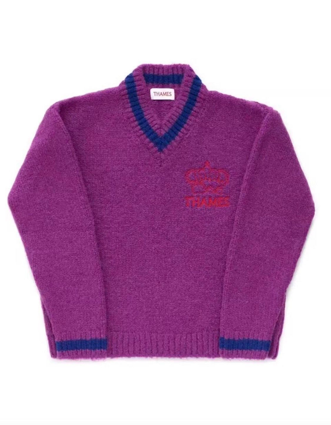 Thames MMXX. THAMES MMXX P.G knit purple and blue mohair jumper | Grailed