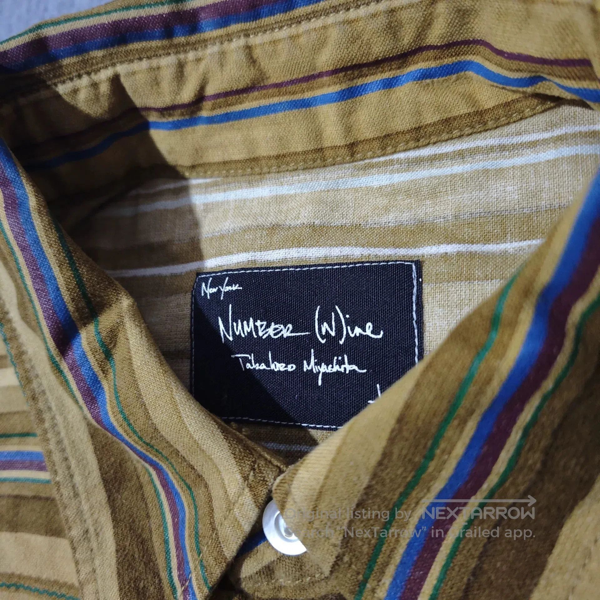 Number (N)ine Number Nine 05AW Diamond Embroidery Striped Shirt. Size US M / EU 48-50 / 2 - 3 Thumbnail
