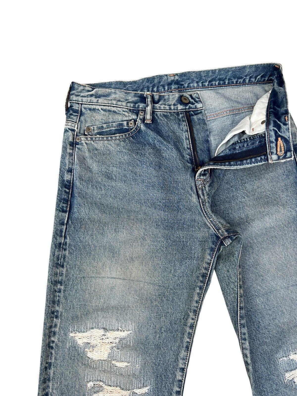 RATS JAPAN Vintage Rats Japan Distress Thick Denim Selvedge Jeans Size US 31 - 8 Thumbnail