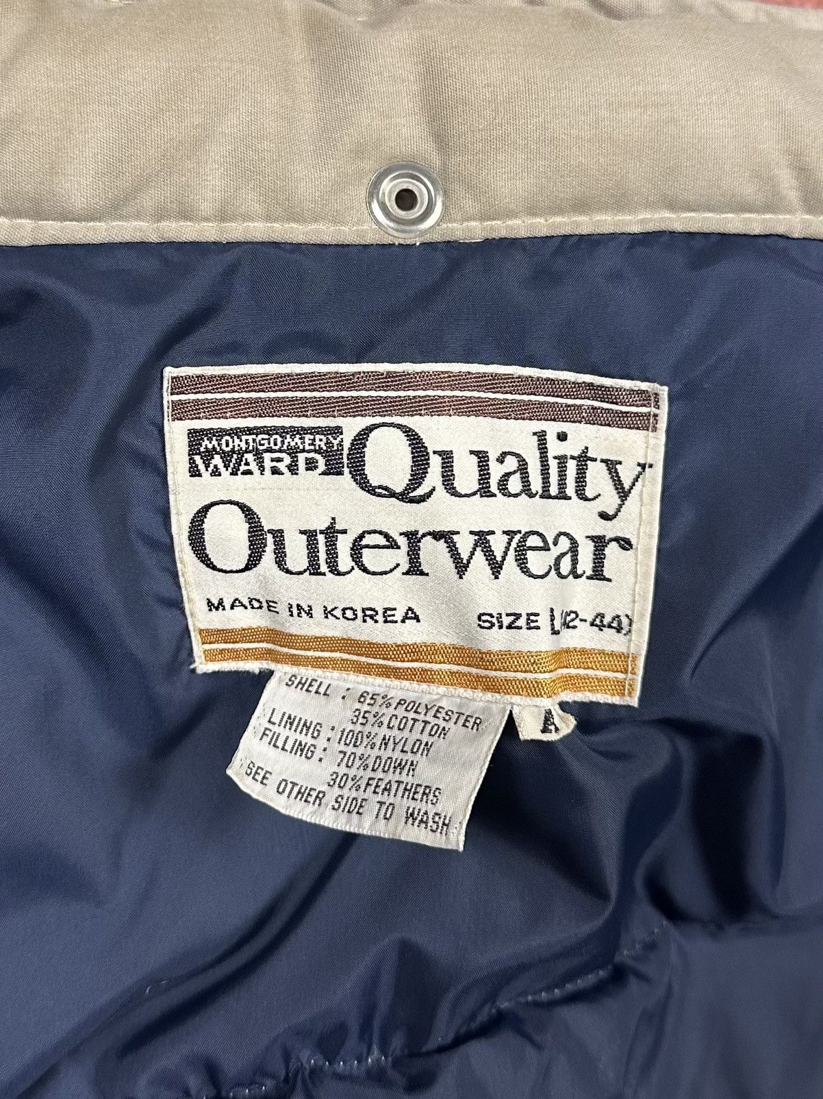 Vintage Vintage Montgomery Ward Down Puffer Jacket Coat 70s Feathers Size US L / EU 52-54 / 3 - 8 Thumbnail