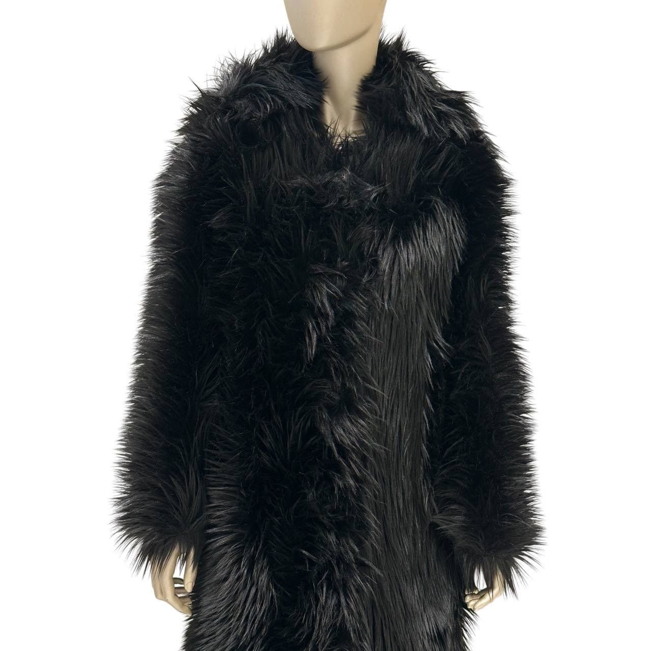 Prada Prada 2011 Black Faux Fur Coat Sz.40 Size S / US 4 / IT 40 - 2 Thumbnail