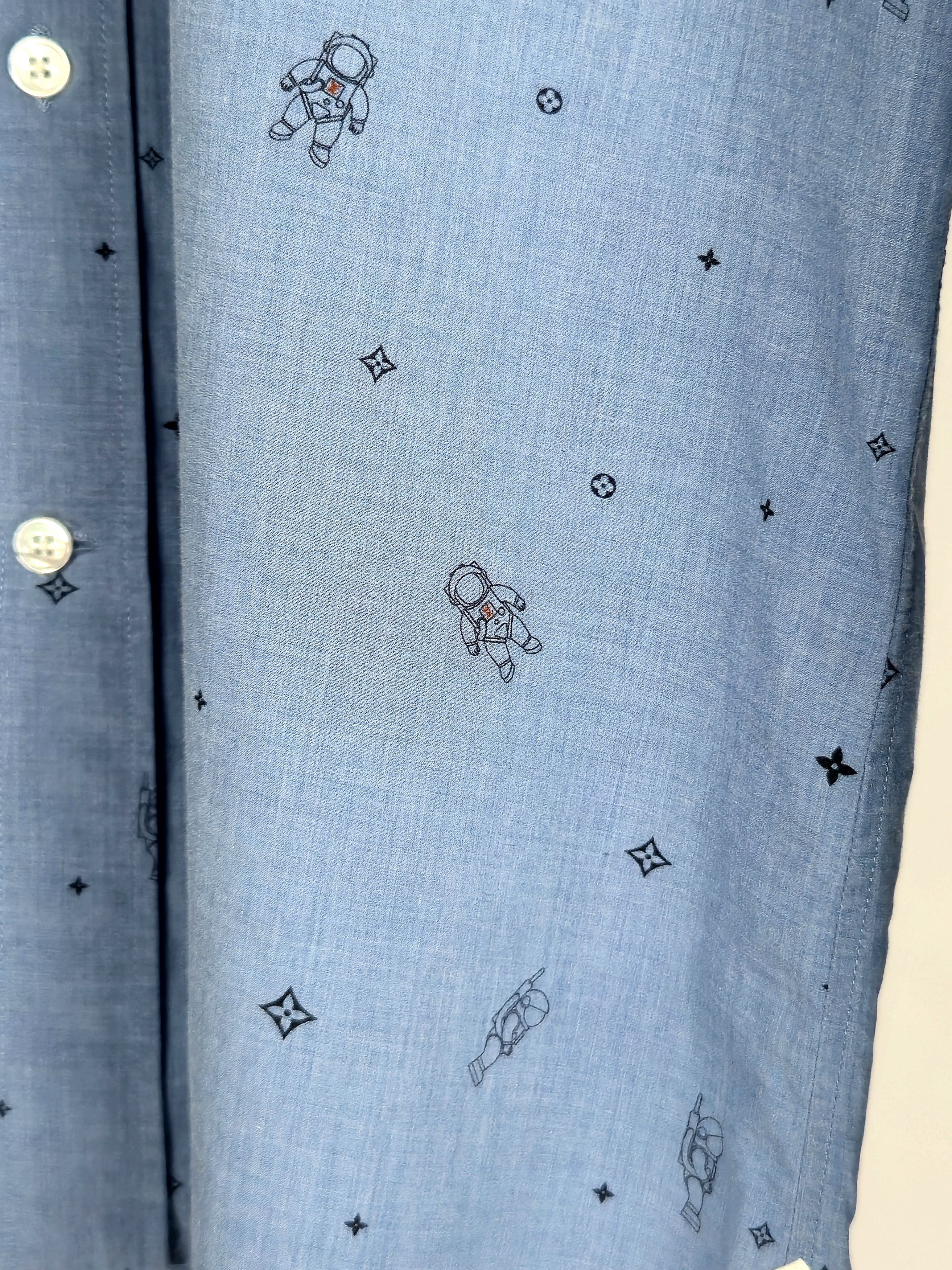 Louis Vuitton Louis Vuitton Astronaut Print Button Down Shirt XXL Size US XXL / EU 58 / 5 - 3 Thumbnail