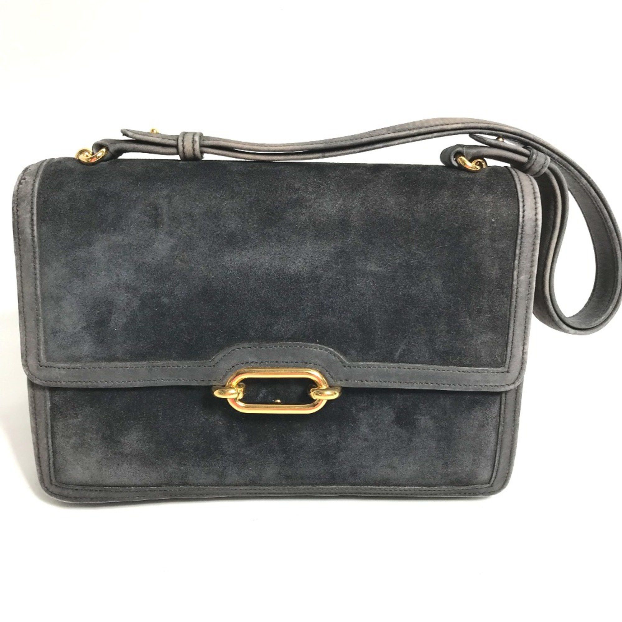 Hermes Hermes Shawl vintage Hand Bag Shoulder Bag Gray Based/Navy Based GoldHardware Size ONE SIZE - 1 Thumbnail