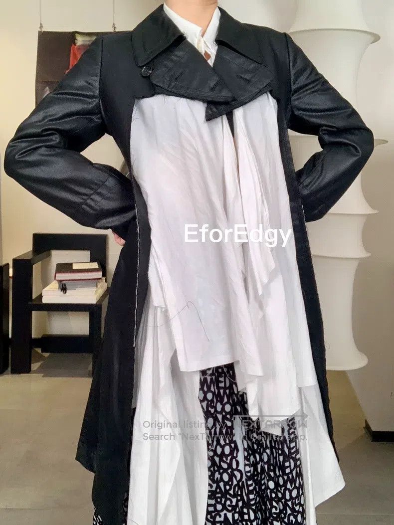 Comme des Garcons Comme Des Garcons Cut-out faux leather long coat Size S / US 4 / IT 40 - 2 Thumbnail